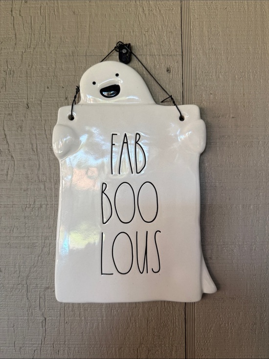 Rae Dunn Other - Rae Dunn White Ghost Plaque with Black Lettering